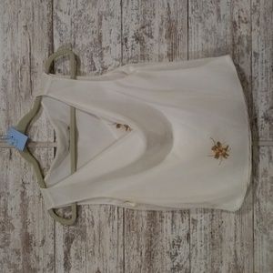 Ivory sleeveless top